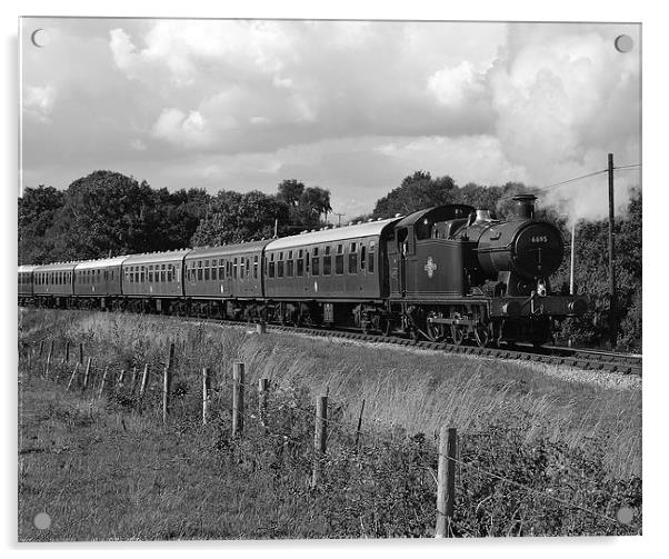 GWR 56XX Class No.6695 B&W Acrylic by William Kempster