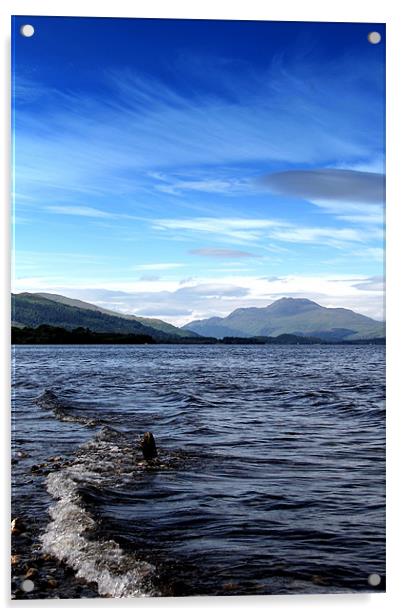 Loch Lomond Acrylic by Gillian Flett