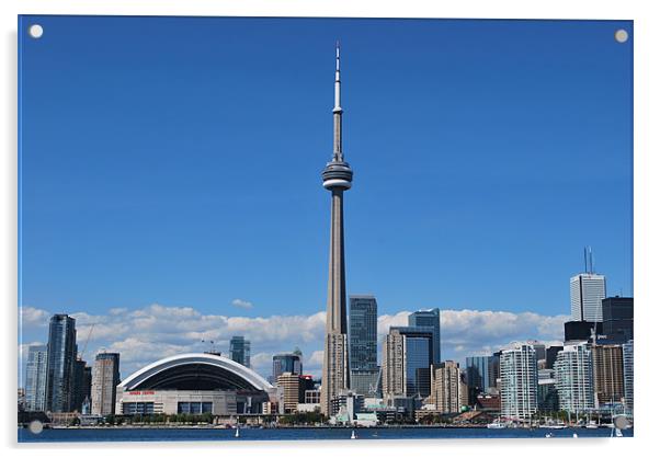 Toronto Skyline Daytime Acrylic by Nicole Anderson