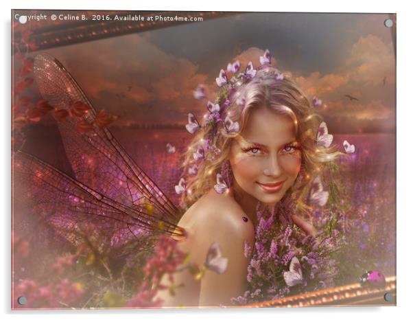 The Purple Spring Acrylic by Celine B.