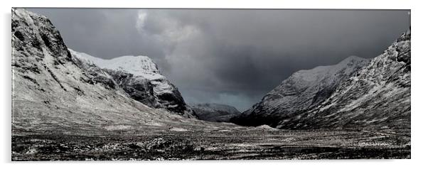 Glencoe Winter Valley Acrylic by Andy Freeman