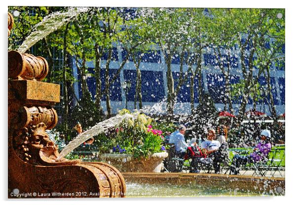 Bryant Park NYC Acrylic by Laura Witherden