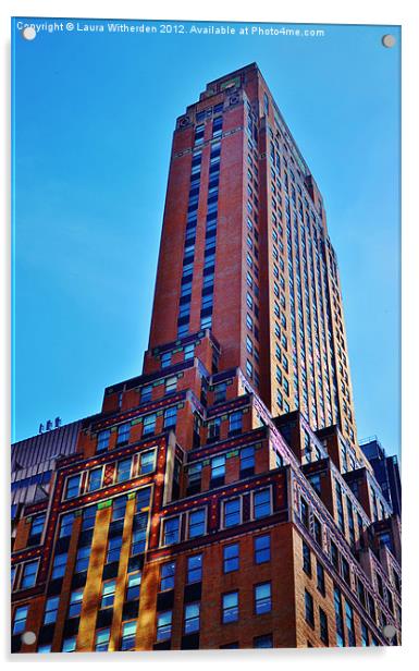 New York Sky Scraper Acrylic by Laura Witherden