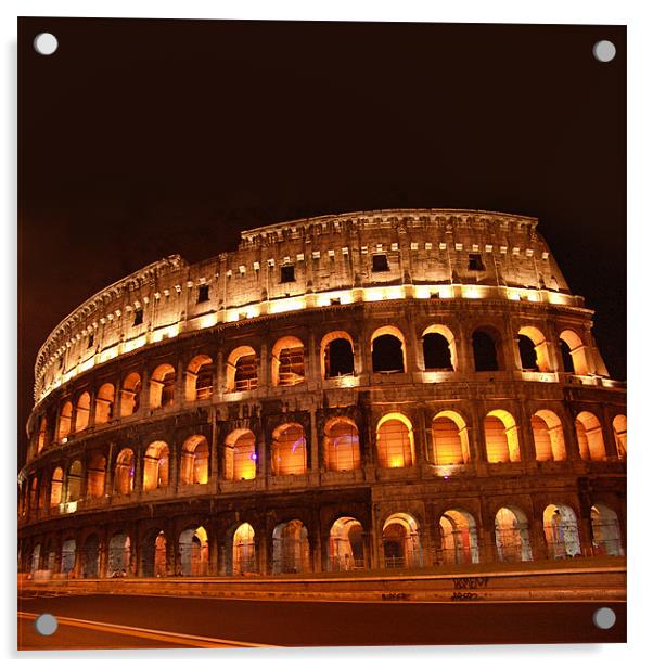 The Colosseum at night Acrylic by Abdul Kadir Audah