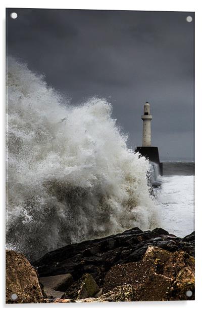 Stormy Seas Acrylic by Malcolm Smith