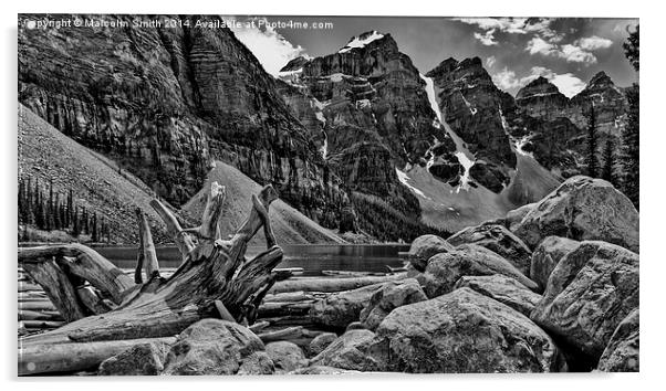 Rocky Mountain View Acrylic by Malcolm Smith