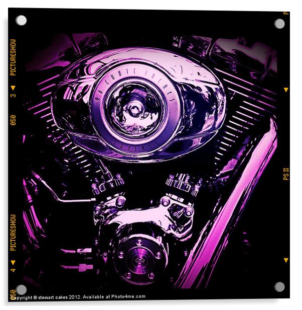 Softail engine 1 Acrylic by stewart oakes