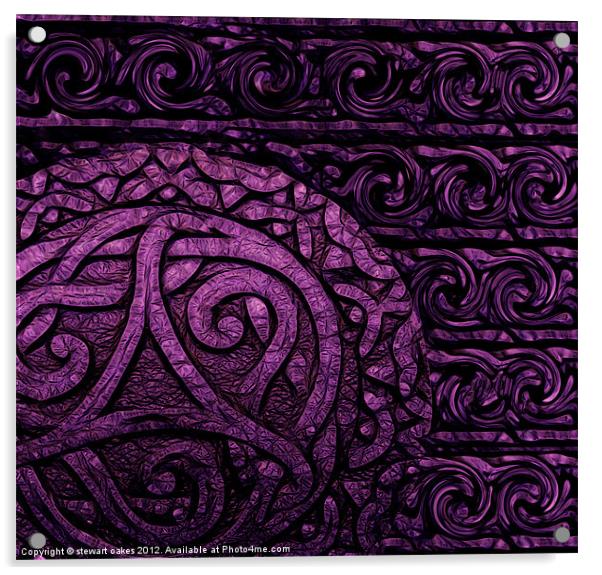 Celtic designs and patterns 33 Acrylic by stewart oakes