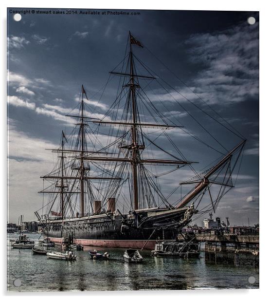 Portsmouth Docks Acrylic by stewart oakes