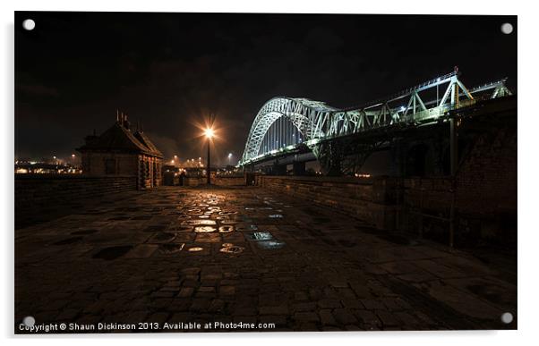 Silver Jubilee Bridge Or( Runcorn Bridge) Acrylic by Shaun Dickinson