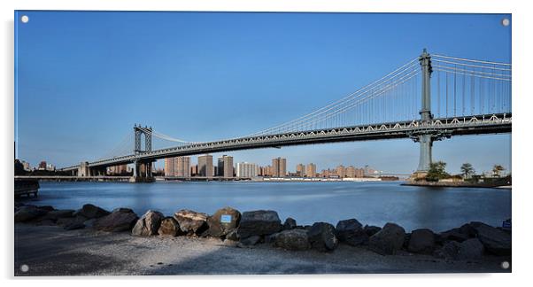 Manhattan Bridge Acrylic by Martin Patten