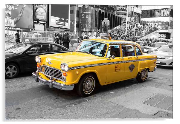 Big Yellow Taxi Acrylic by Martin Patten