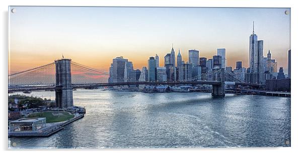 Brooklyn Bridge Acrylic by Martin Patten