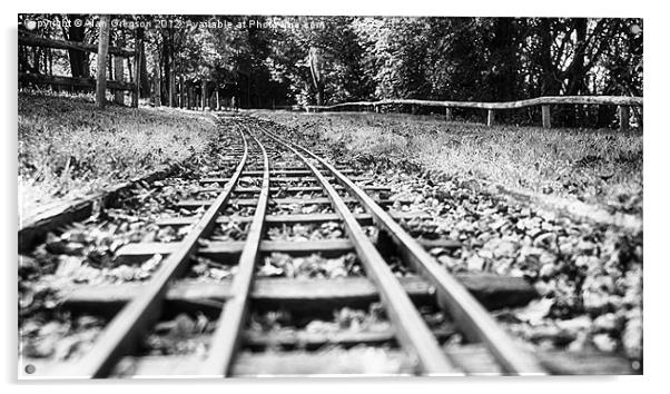 Cinderbarrow Miniature Railway Acrylic by Alan Gregson