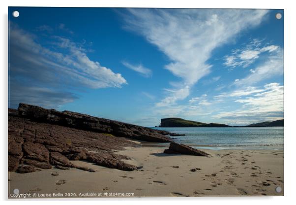 Breathtaking Oldshoremore Beach, Sutherland, Scotl Acrylic by Louise Bellin