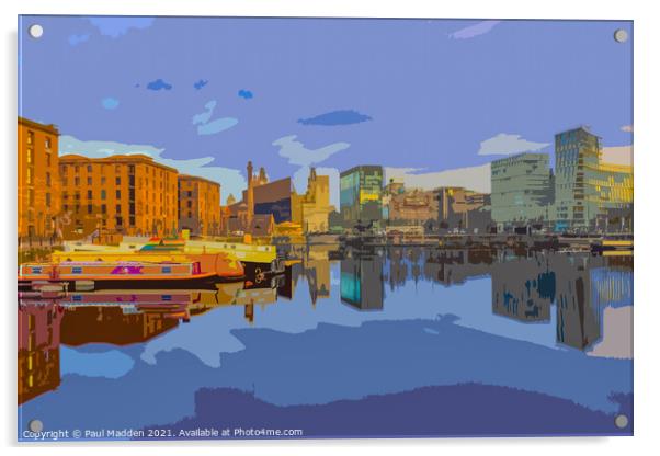 Salthouse Dock Liverpool Acrylic by Paul Madden