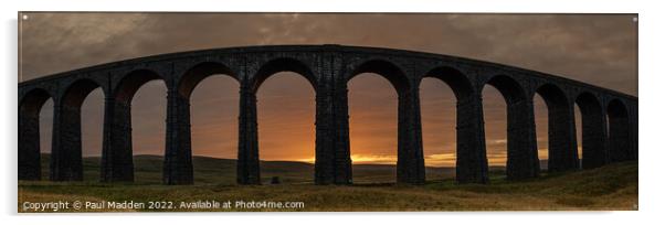 Early morning at Ribblehead Viaduct Acrylic by Paul Madden