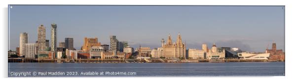 Liverpool Waterfront Panorama Acrylic by Paul Madden