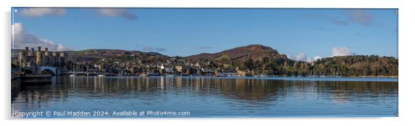 Conwy Marina Panorama Acrylic by Paul Madden