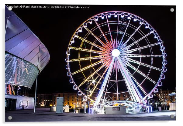 Liverpool wheel and echo arena Acrylic by Paul Madden