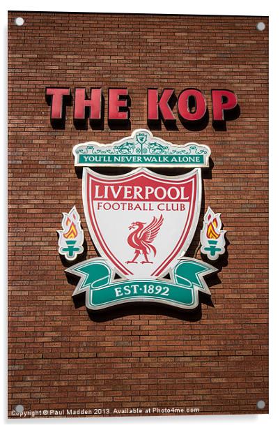 The Kop - Liverpool FC - Anfield Acrylic by Paul Madden