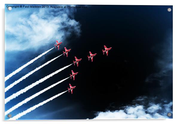 Red Arrows Swan 1 Formation Acrylic by Paul Madden