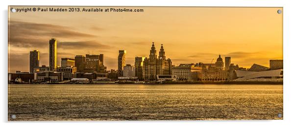 Sunrise Over Liverpool Acrylic by Paul Madden