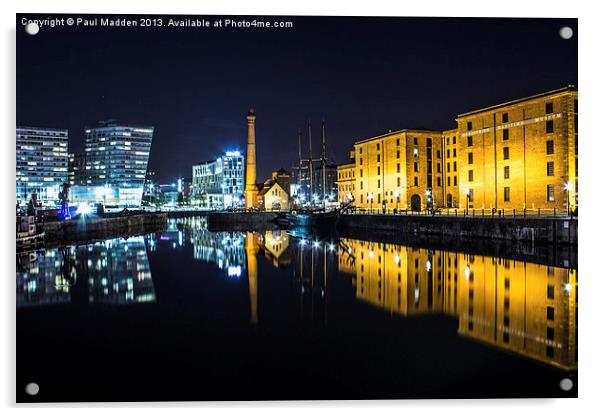 Canning Dock clear night Acrylic by Paul Madden