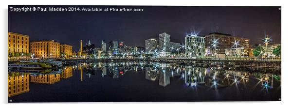 Salthouse Dock at night Acrylic by Paul Madden