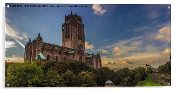 Liverpool Anglican Cathedral Panorama Acrylic by Paul Madden