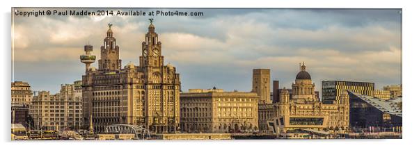 The Three Graces of Liverpool Acrylic by Paul Madden
