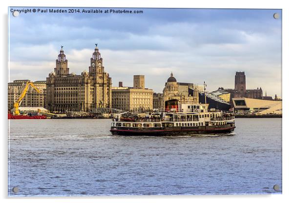 Ferry cross the Mersey Acrylic by Paul Madden