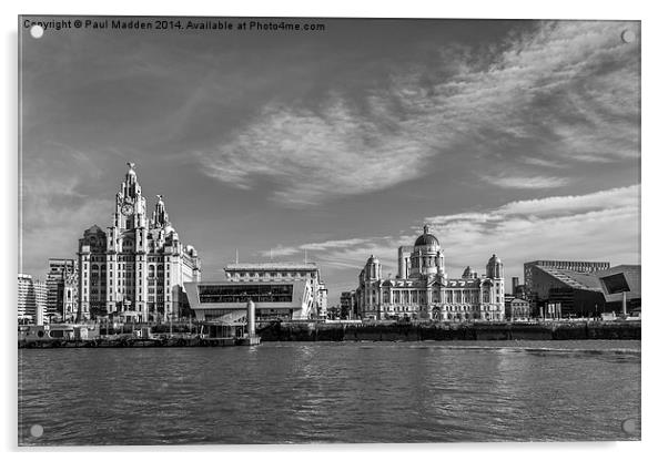 Liverpool waterfront Acrylic by Paul Madden