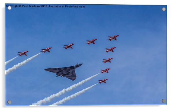 Vulcan and Red Arrows Acrylic by Paul Madden