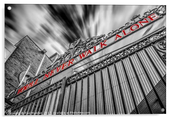 The Shankly Gates - Anfield Acrylic by Paul Madden
