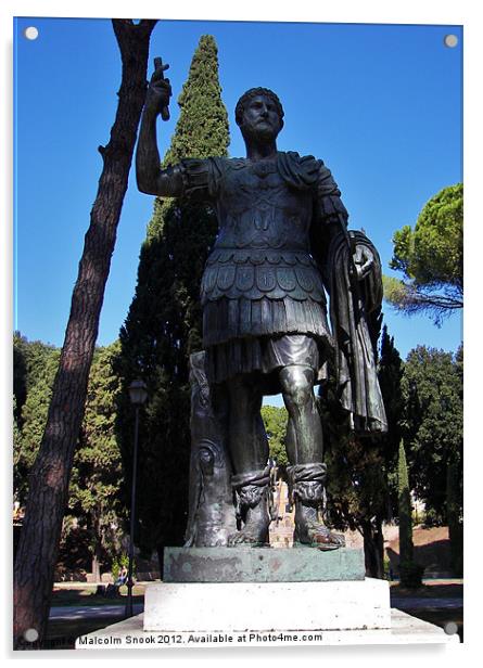 Hadrian Emperor of Rome Acrylic by Malcolm Snook