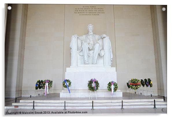 Lincoln Memorial Acrylic by Malcolm Snook