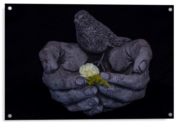 Bird In The Hand Acrylic by Keith Cullis