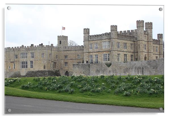 leeds castle Acrylic by Martyn Bennett