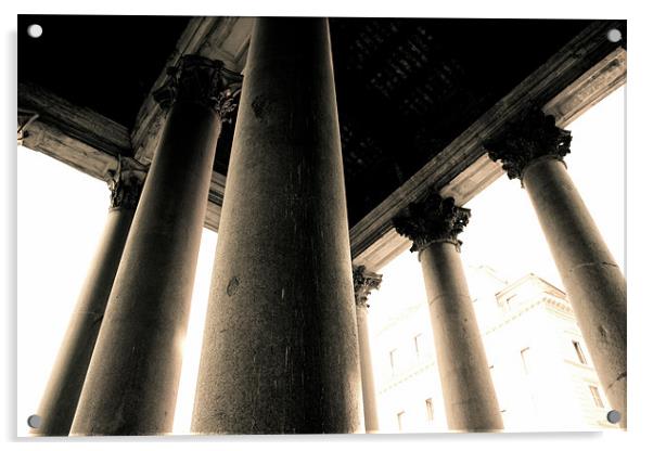 Pantheon Pillars Acrylic by Luke Ellen