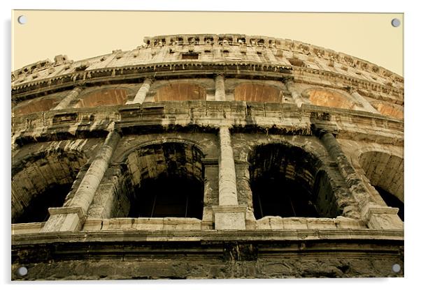 The Golden Colosseum Acrylic by Luke Ellen