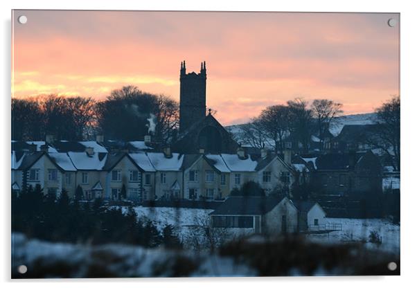 Sunset over Princetown Acrylic by Michael Bolton