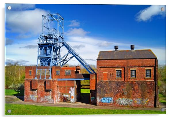 Barnsley Main Colliery  Acrylic by Darren Galpin