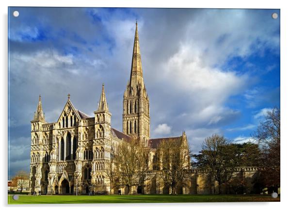 Salisbury Cathedral Acrylic by Darren Galpin