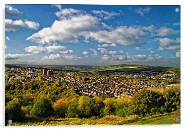 The Bole Hills in Crookes, Sheffield Acrylic by Darren Galpin