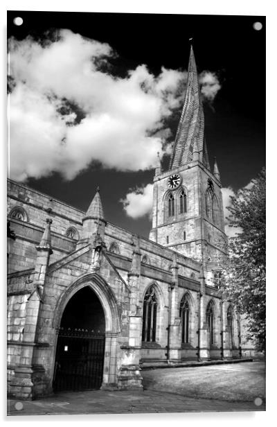 Chesterfield Crooked Spire  Acrylic by Darren Galpin