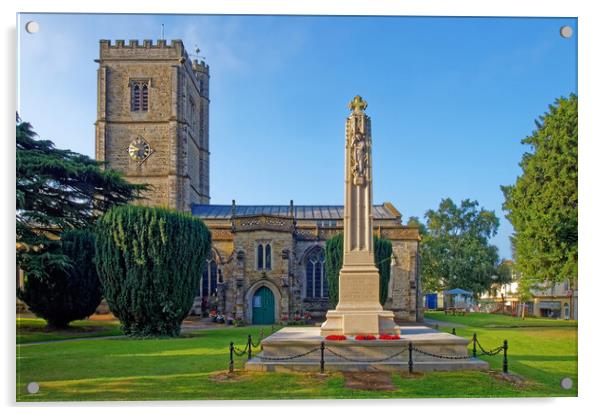 St Mary's Church, Axminster, Devon  Acrylic by Darren Galpin