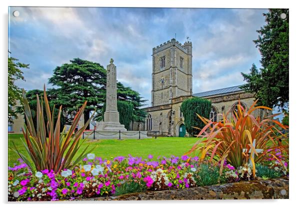 St Mary's Church, Axminster, Devon  Acrylic by Darren Galpin