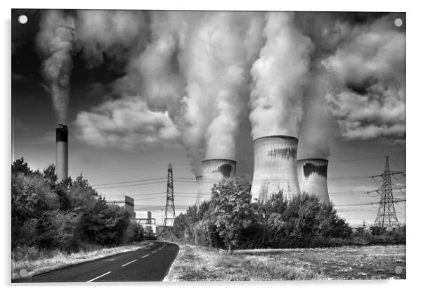 Drax Power Station Acrylic by Darren Galpin