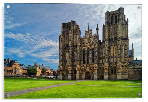 Wells Cathedral Somerset Acrylic by Darren Galpin